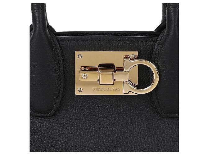 Salvatore Ferragamo Borsa morbida da studio media Nero - vista 8