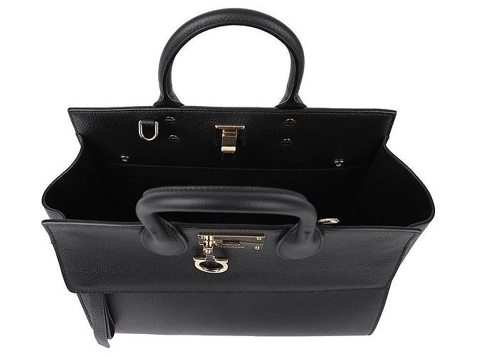 Salvatore Ferragamo Borsa morbida da studio media Nero - vista 9