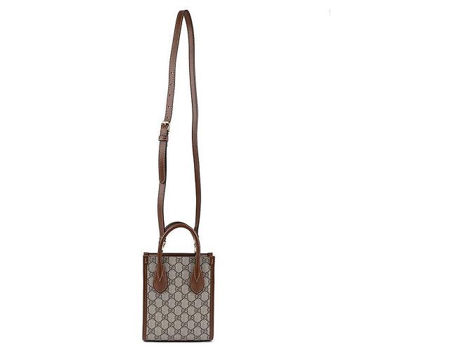 Gucci Sac mini tote entrelacé : Marron - Ansicht 5
