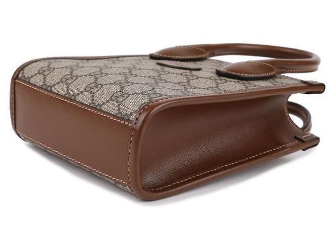 Gucci Sac mini tote entrelacé : Marron - Ansicht 6