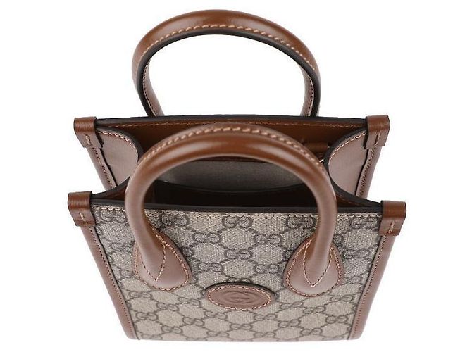 Gucci Sac mini tote entrelacé : Marron - Ansicht 7