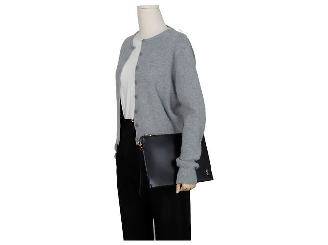 Saint Laurent Clutch con cinturino per tablet Nero - vista 11