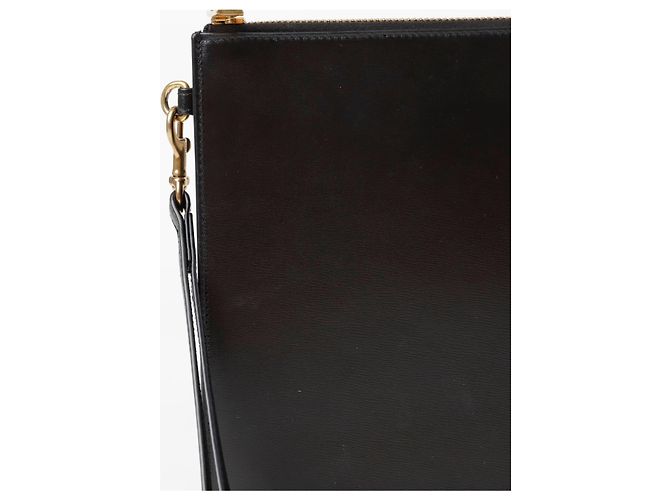 Saint Laurent Clutch con cinturino per tablet Nero - vista 3