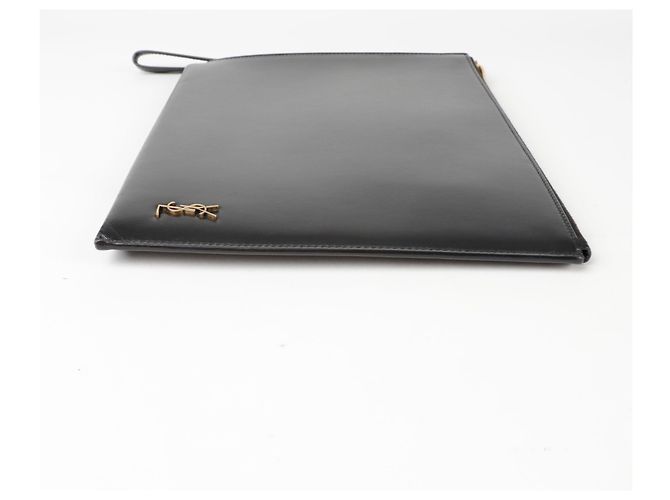 Saint Laurent Clutch con cinturino per tablet Nero - vista 7