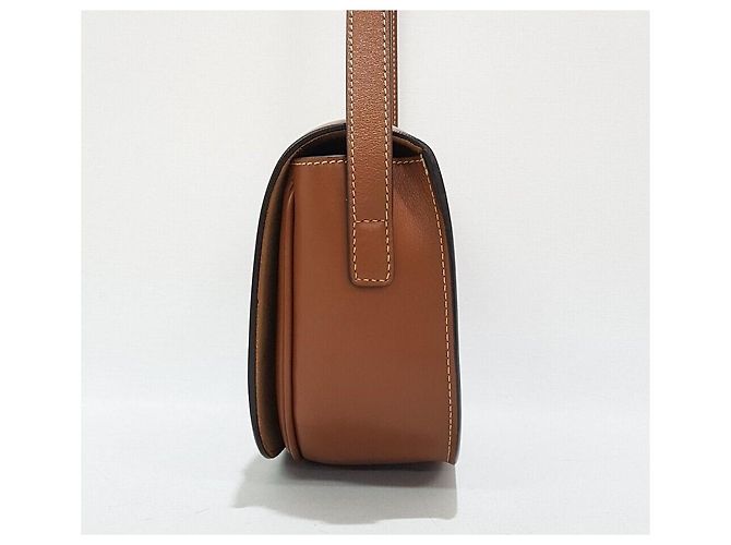 Céline Borsa Polko in pelle Triopé Marrone - vista 3