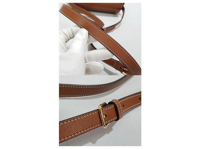 Céline Borsa Polko in pelle Triopé Marrone - vista 5