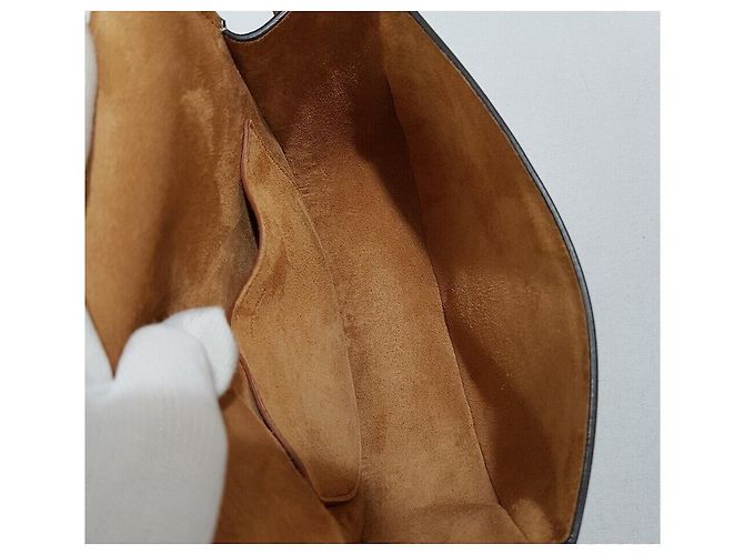 Céline Borsa Polko in pelle Triopé Marrone - vista 8