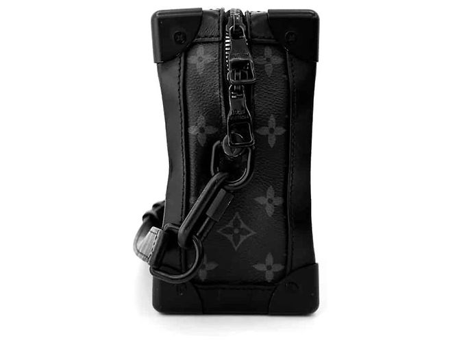 Louis Vuitton Borsa a tracolla Eclipse Monogram Soft Trunk Nera Nero - vista 4
