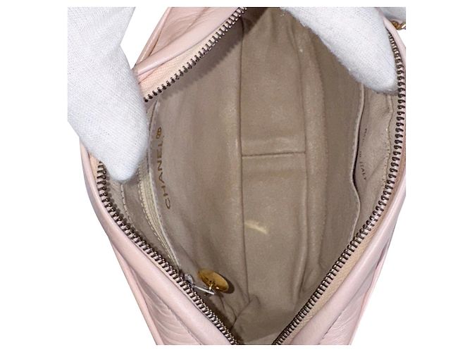 Camera Chanel Bolso de cámara cruzado de cadena de piel de cordero dorado con logo CC de Viar para mujeres - Rosa - vista 11