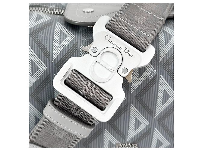 Dior Borsa a tracolla Hitheroad in jacquard di diamante Lingo Marrone - vista 12
