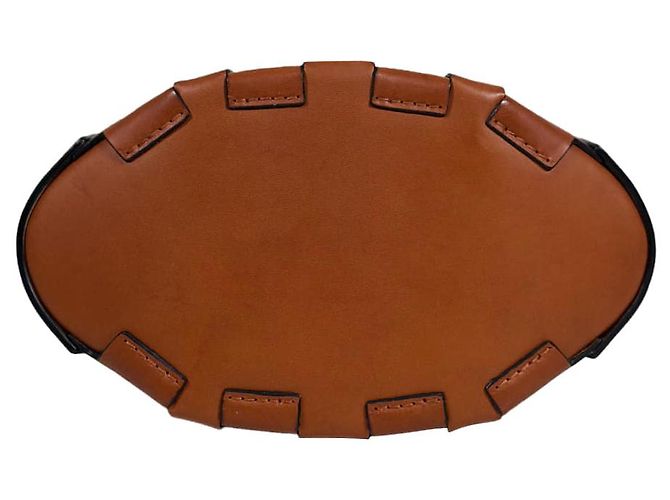 Loewe Bolsa bucket de couro de bambu com alça de mão e crossbody - Tan - vista 7