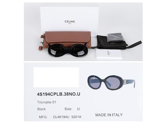 Céline Gafas de sol Triomphe Ovaladas Negro - vista 10