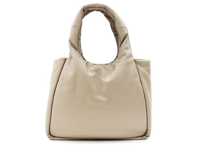Prada Padded Soft Padding Nappa Leather Bag Medium Desert Beige White - view 4