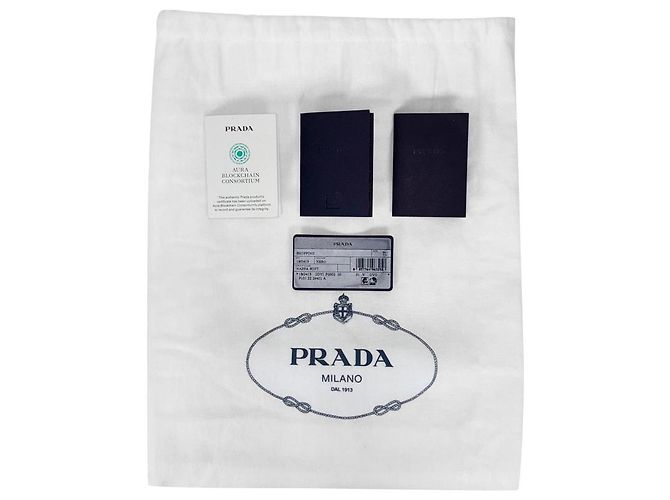 Prada Borsa tote media in morbido cuoio nappa imbottito nera Nero - vista 12
