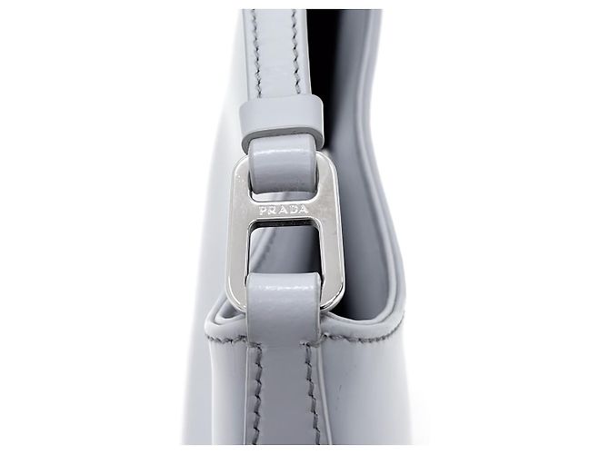 Prada Borsa a spalla in pelle spazzolata Cleo grigia Marrone - vista 6