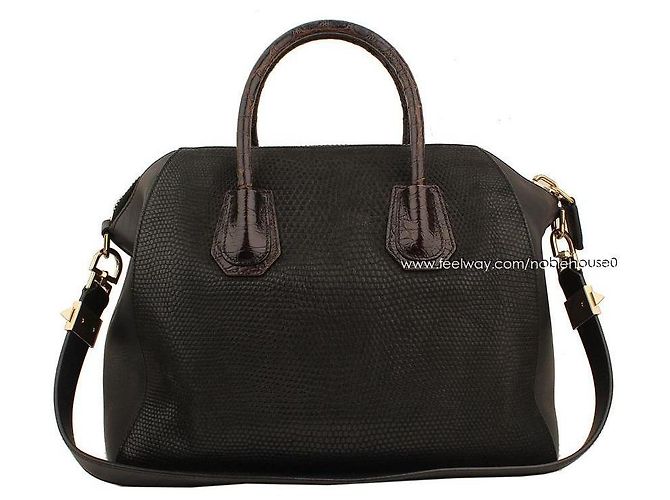 Givenchy Antigona Medium Tote- und Schultertasche im schwarzen Echsenmuster Wani - Ansicht 3