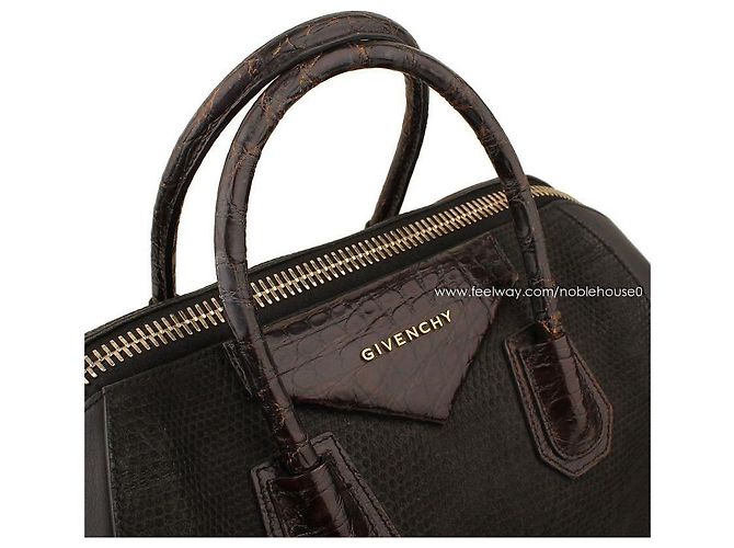 Givenchy Antigona Medium Tote- und Schultertasche im schwarzen Echsenmuster Wani - Ansicht 7