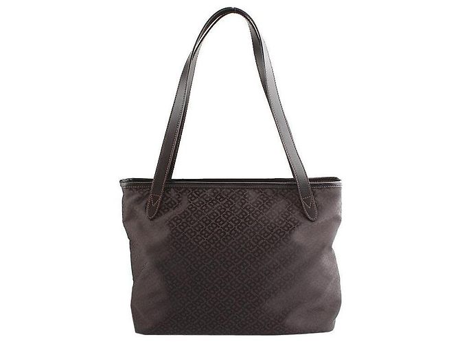Bally Borsa a spalla in tessuto logo marrone scuro - vista 3