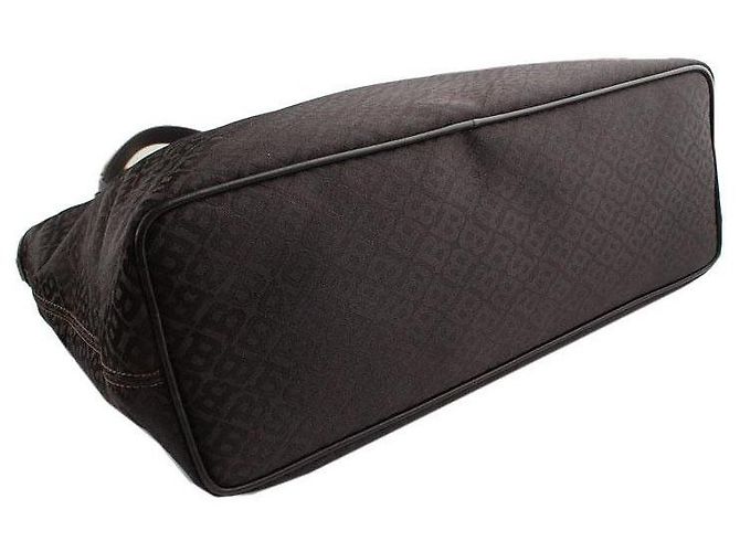 Bally Borsa a spalla in tessuto logo marrone scuro - vista 4