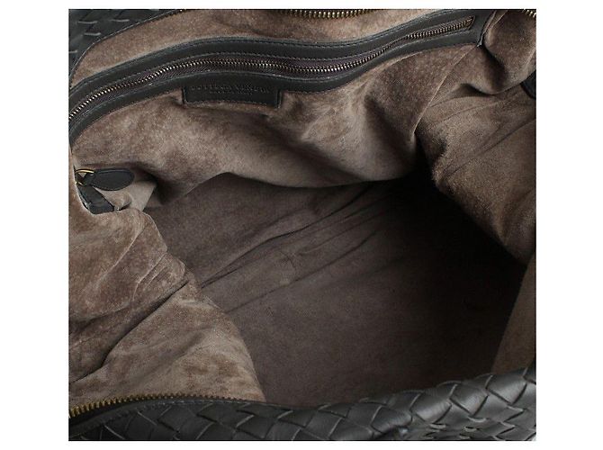 Bottega Veneta Große graue gewebte Tragetasche und Schultertasche Braun - Ansicht 5