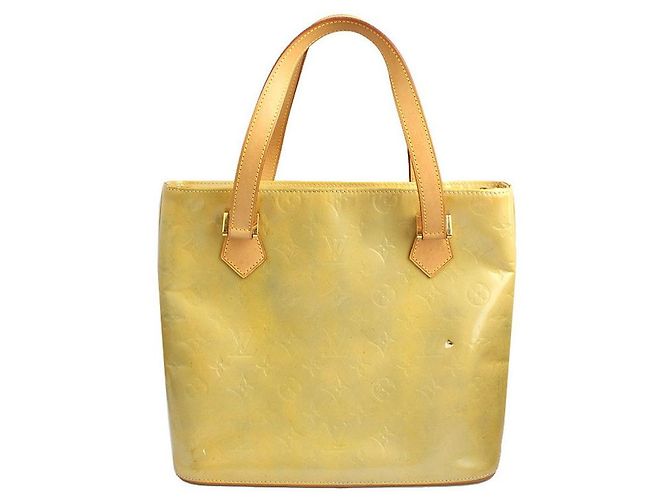 Louis Vuitton Borsa Tote Vernis Gialla Giallo - vista 3