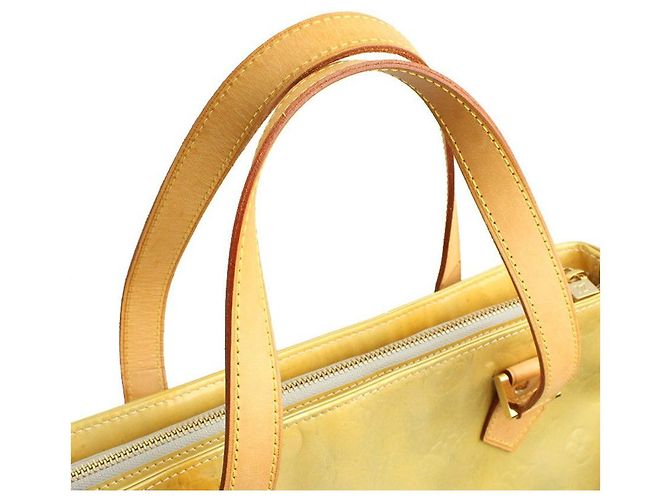 Louis Vuitton Borsa Tote Vernis Gialla Giallo - vista 6