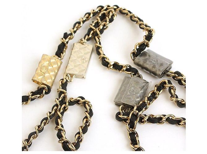 Chanel Schwarze Kaviar Zippy Kartenhalter Halskette Serie - Ansicht 5
