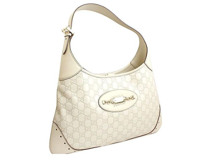 Gucci Borsa hobo in tono argento e avorio Shima Bianco - vista 2