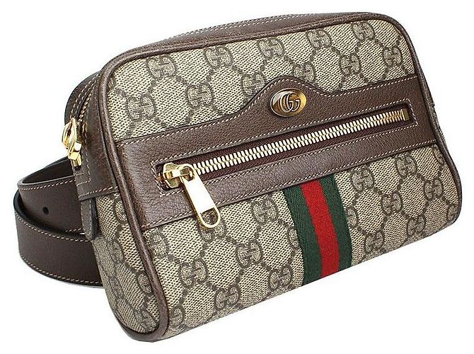 Gucci Borsa a tracolla Ophidia GG Marrone - vista 2