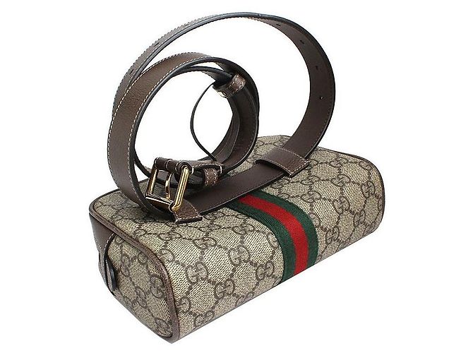 Gucci Borsa a tracolla Ophidia GG Marrone - vista 4