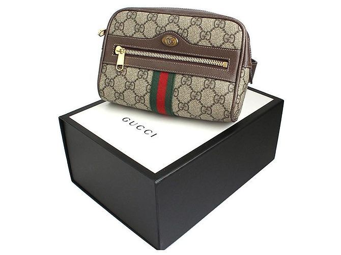 Gucci Borsa a tracolla Ophidia GG Marrone - vista 7
