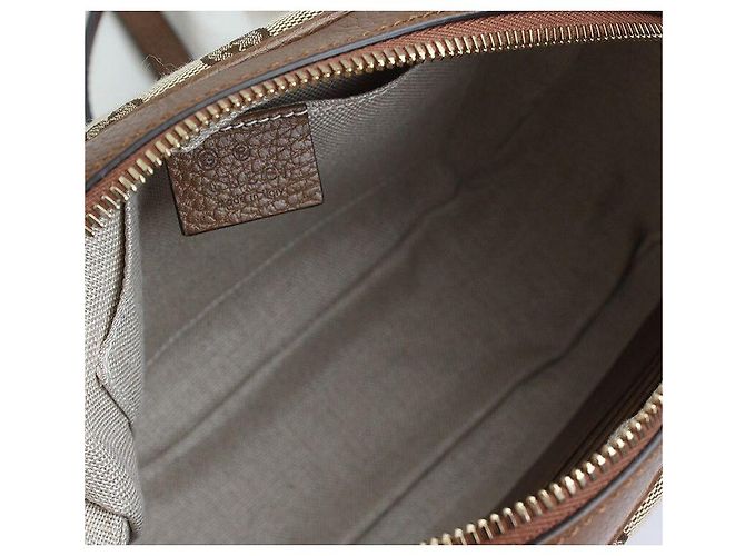 Gucci Borsa a tracolla in tela marrone - vista 5