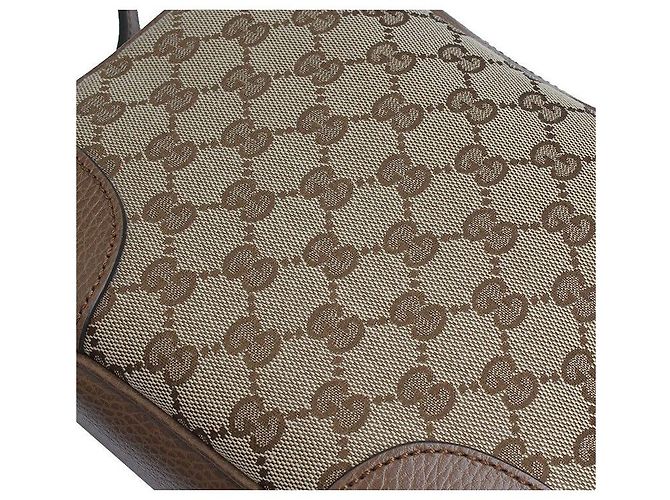 Gucci Borsa a tracolla in tela marrone - vista 6