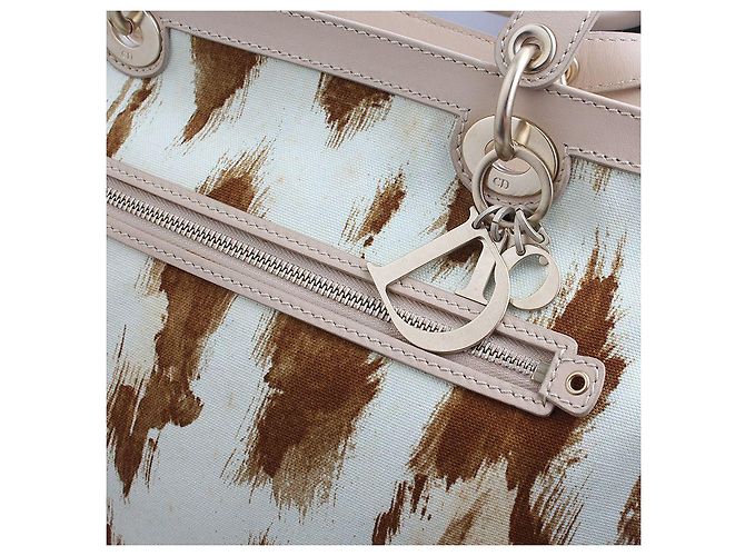 Dior Borsa in tela marrone con macchia - vista 6