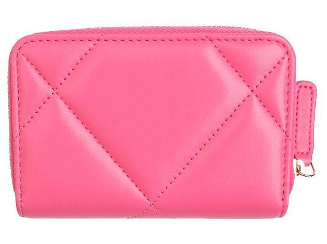 Chanel 19 Chanel Tarjetero rosa con cremallera - vista 2