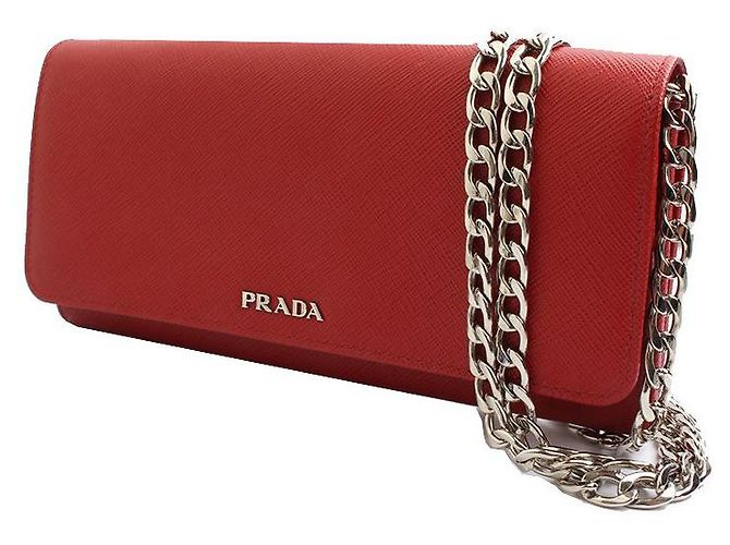 Prada Borsa a tracolla e clutch Saffiano argento - vista 2