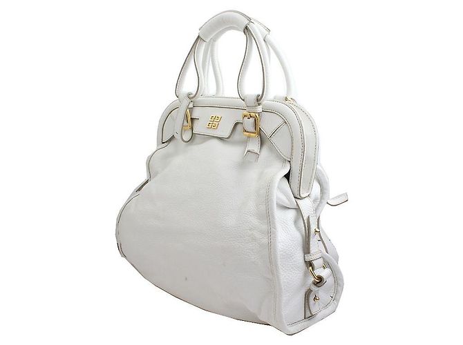 Givenchy Borsa tote e borsa a spalla in pelle bianca Bianco - vista 2