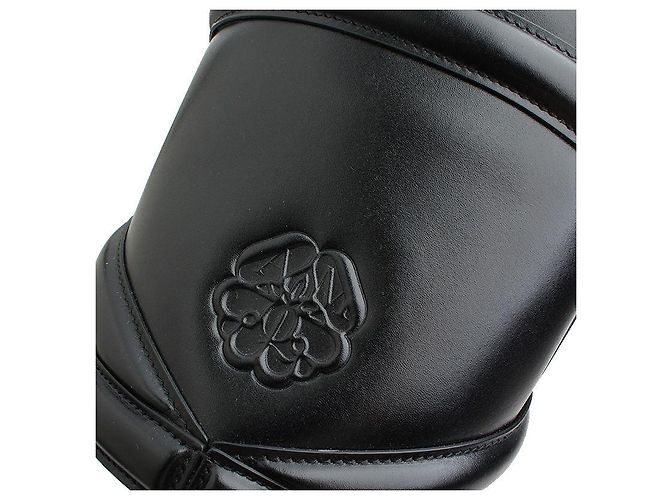 Borsa a secchiello in pelle nera Alexander McQueen Nero - vista 6