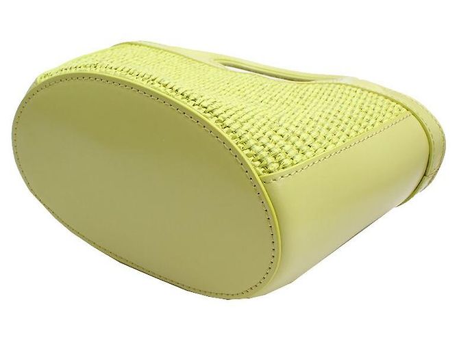 Marni Borsa a tracolla mini in tessuto intrecciato lime Marrone - vista 4