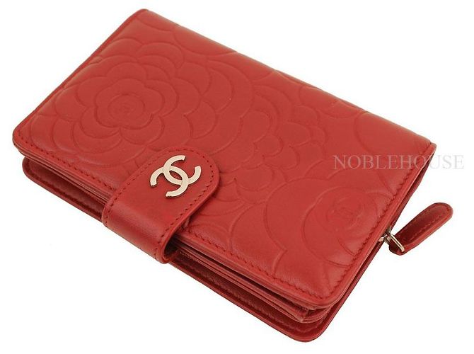 Chanel Serie de Carteras Camelia de Cordero Rojo Roja - vista 3