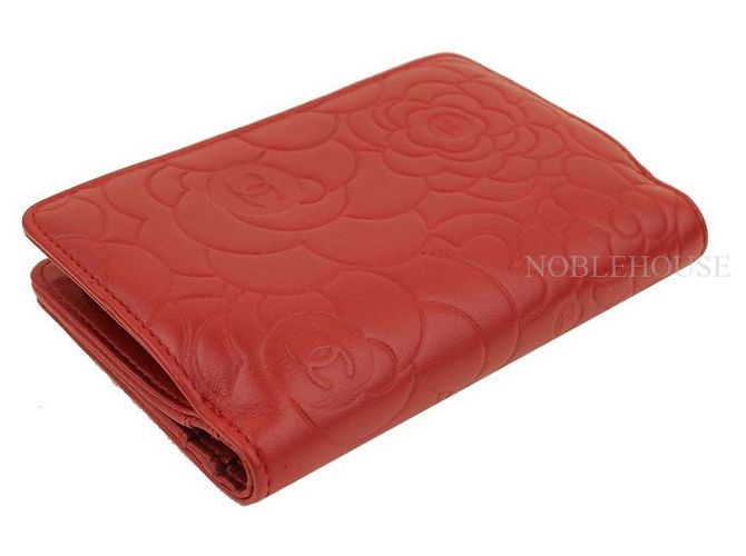 Chanel Serie de Carteras Camelia de Cordero Rojo Roja - vista 4
