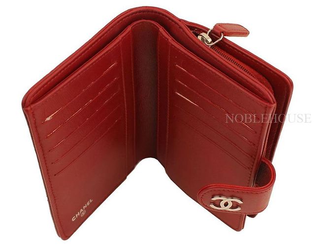 Chanel Serie de Carteras Camelia de Cordero Rojo Roja - vista 5