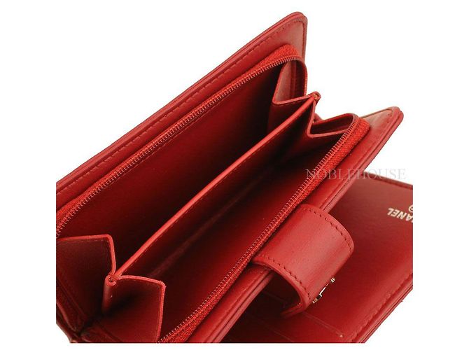 Chanel Serie de Carteras Camelia de Cordero Rojo Roja - vista 6