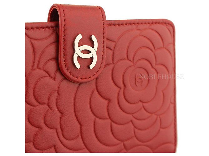 Chanel Serie de Carteras Camelia de Cordero Rojo Roja - vista 7