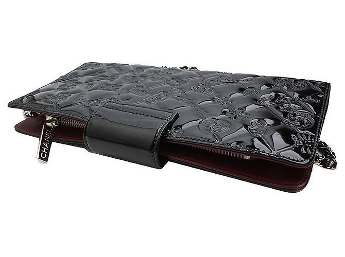 Chanel Mini borsa a tracolla iconica in vernice nera Nero - vista 4