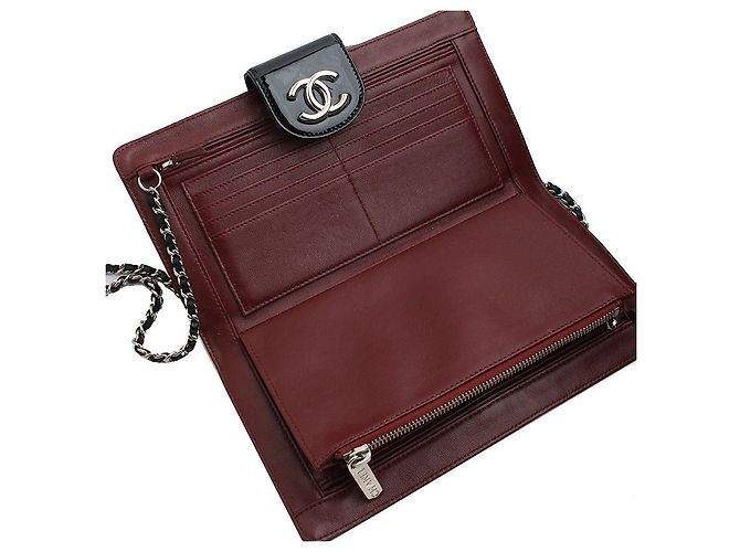 Chanel Mini borsa a tracolla iconica in vernice nera Nero - vista 5