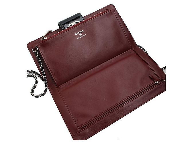 Chanel Mini borsa a tracolla iconica in vernice nera Nero - vista 6