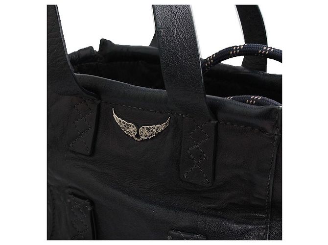Zadig & Voltaire Borsa tote e borsa a tracolla in pelle blu navy - vista 6