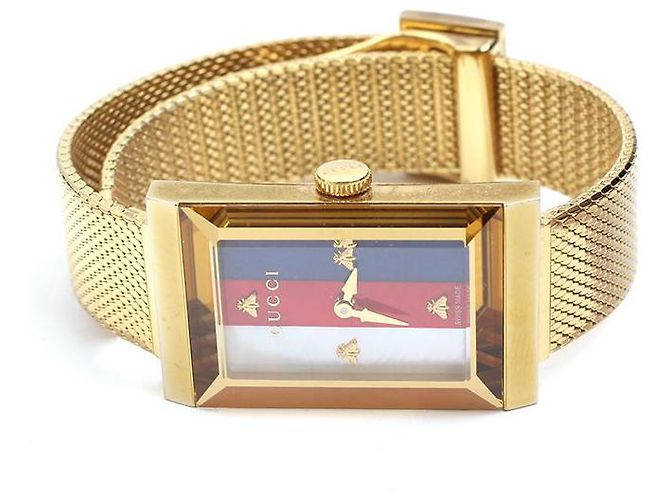 Gucci Goldene Uhr mit Perlmutt - Ansicht 2