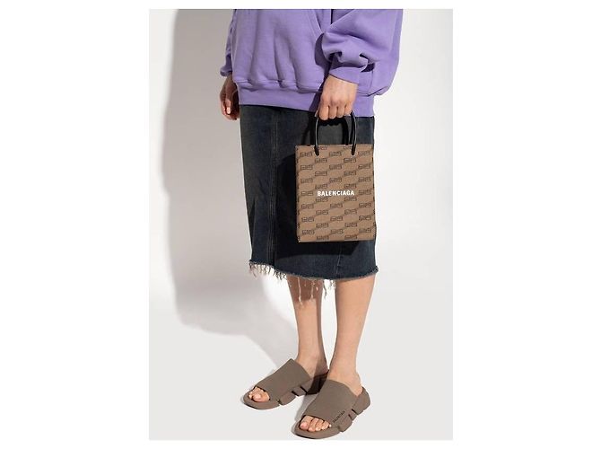 Balenciaga Mini Tasche aus Beschichtetem Canvas für Telefon Mehrfarben - Ansicht 5